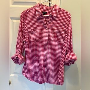 Pink and White Button-down from Talbots